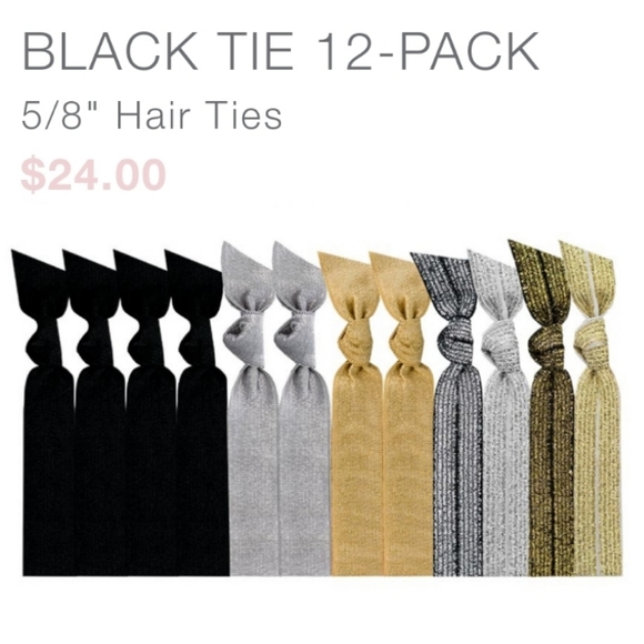 🆕️ Emi Jay Black Tie Hair tie set - Picture 2 of 3